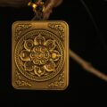 Handcrafted Wrathful Deity Thangka Pendant Necklace – Traditional Tibetan Buddhist Art Amulet, Ideal for Collection & Display - Image 4