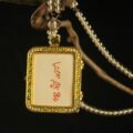 Handcrafted Thangka Pendant Inspired by Vajrapāṇi (Wrathful Protector Form) – Blue Guardian Buddhist Iconography - Image 6