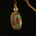 Handcrafted Circular Mantra Mandala Thangka Pendant Necklace – Traditional Tibetan Buddhist Sacred Symbol Art, Ideal for Collection & Decoration - Image 5