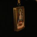 Handcrafted Lotus-Seated Deity Thangka Pendant Necklace – Traditional Tibetan Buddhist Art Piece, Ideal for Collection & Decoration - Image 6