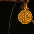 Handcrafted Lotus Symbol Thangka Pendant Necklace – Traditional Tibetan Buddhist Symbolic Art, Ideal for Collection & Decoration - Image 4