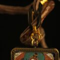 Handcrafted Seated Female Bodhisattva Thangka Pendant Necklace – Traditional Tibetan Buddhist Figurative Art, Ideal for Collection & Decoration - Image 3