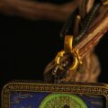 Handcrafted Square Mantra Mandala Thangka Pendant Necklace – Traditional Tibetan Buddhist Sacred Symbol Art, Ideal for Collection & Decoration - Image 3