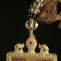 Handcrafted Thangka Pendant Inspired by Yellow Jambhala – Buddhist Wealth Guardian Iconography - Image 4