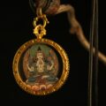 The "Emerald Compassion": Chenrezig Round Necklace | Inner Peace (Green Background) - Image 2