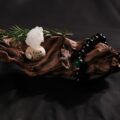 Natural Moroccan White Snowball Crystal Agate | Clay Desktop Ornament, helps promote restful sleep, improve endocrine function/metabolism, and stabilize emotions. - Image 3