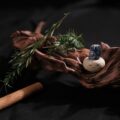"Wise Potato": Natural Lapis Lazuli/Sodalite Crystal Potato | Desktop Ornament to Enhance Intuition and Concentration (Study Companion/Calming/Intuition/Throat Chakra)