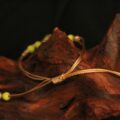 The "Eternal Sunshine": Yellow Jade & Botanical Flower Dainty Bracelet | Solar Plexus Healing (Hand-Woven) - Image 4
