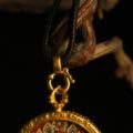 The "Radiant Compassion": Green Tara Round Necklace | Love & Protection (Classic Portrait) - Image 3