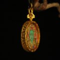 The "Radiant Compassion": Green Tara Round Necklace | Love & Protection (Classic Portrait) - Image 4