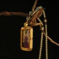 The "Mystic Queen": Nine-Tailed Fox Spirit Locket | Charisma & Intuition (Purple Lotus) - Image 5