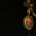The "Sacred Center": Red Lotus Mandala Necklace | Focus & Wholeness (Round Amulet) - Image 4