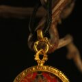 The "Circle of Compassion": Chenrezig Round Necklace | Daily Kindness (Gold Frame) - Image 3
