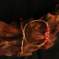 The "Spark of Ambition": Red Agate & Fire Flower Dainty Bracelet | Career Success & Vitality (Hand-Woven) - Image 4