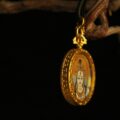 The "Goddess of Life": White Tara Round Necklace | Longevity & Healing (Yellow Aura) - Image 4